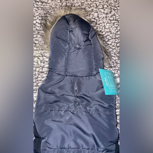 NWT WARM JACKET FOR DOGS W FLUORESCENT ESGES FOR PUPPY SIZE SMALL Winter jacket! - Picture 2 of 8